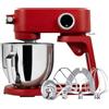 Kraftsman Impastatrice Planetaria Kraftsman in Metallo, 5L Robot da Cucina Multifunzione, 800W, 8 Velocità con Timer, Impastatrice Professionale con 4 Fruste in Acciaio Inox, Ideale per Impasti Duri (Rosso)