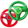 DOYO Volante per Wii Controller per Wii, Sterzo da Corsa per Mario Kart Pacco da 2, Volante da corsa per Wii (Rosso e Verde)