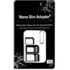 Safe2m Set adattatore Nano SIM e Micro SIM per smartphone, cellulare e tablet: set completo 4 in 1, mini set con chiusura a scatto, 100% su misura, da nano a micro, da nano a standard, da micro a standard