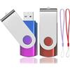 ABLAZE Chiavetta USB 128GB 2 Pezzi Colorata Pen Drive 128 GB USB2.0 per Archiviazione Dati con Luce LED