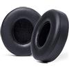 WC Cuscinetti auricolari di ricambio extra spessi per cuffie Beats Solo 2 e 3 wireless ON-Ear di Wicked Cushions - Pelle morbida, memory foam di lusso, adesivo forte | Nero
