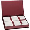 Rössler Papier 1051831170 - Scatola per cancelleria, a coste/bordeaux/grigio