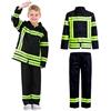 QJWBZ Costumi Da Pompiere Per Bambini E Ragazzi: Dei Vigili Del Fuoco Uniformi Professionali Cosplay Dei Vigili Del Fuoco Costumi Dei Vigili Del Fuoco Per Bambini Festa In Costume Carnevale E Hallow (L-130)