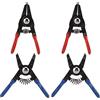 OUKENS kit di pinze per anelli di sicurezza, Mini set di pinze per anelli elastici interni esterni a molla piccola in metallo universale 4 pezzi