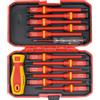 BEASAFY Set di 13 cacciaviti VDE, cacciaviti isolati per elettricisti, set di cacciavite con tester di tensione per tensioni fino a 1000 V, set di utensili con cacciavite a taglio, Torx, PH e PZ
