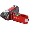 CCYLEZ Videocamera, Videocamera Digitale Ad Alta Definizione 4X, Videocamera DV Full HD, Videocamera con Rotazione di 270°, Supporto Memoria 32G, per Feste in Casa, Picnic All'aperto, Campeggio(Rosso UE)