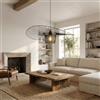B·LED BARCELONA LED BARCELONA LED Lampada a Sospensione Cappello Nera, Design Francese Elegante e Avanguardista Ø80cm, Ideale per Salotto, Sala da Pranzo, Ufficio, Camera, Hotel, Scale, Luce Morbida e Atmosfera Raffinata