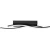 Eglo Viloria - Lampada da soffitto a LED, plafoniera curva da soggiorno, in metallo nero e plastica bianca, bianco caldo, 56,5 cm