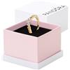 PANDORA Anello Moments Regal con tiara placcato in oro 14k con zirconi cubici trasparenti, 54