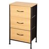 AKTIVE Cassettiera Max Home, 40x30x75 cm, Peso supportato 14 kg, 3 cassetti, 3 cassetti, Sequoia, Sistema di livellamento, Legno e tessuto, Struttura in metallo, Camera da letto, Comodino (18444)