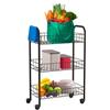 Avilia Carrello da Cucina Nero con Ruote - Salvaspazio Multifunzione per Utensili e Forniture - Design Elegante e Robusto - Ideale per Cucina, Bagno e Ufficio - Facile Montaggio