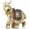 OUKENS Elefante elegante, statuetta di elefante portafortuna da collezione, perfetta per l'arredamento della casa, collezione regalo di decorazioni per ufficio(S)