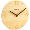 JIYUERLTD Orologio da parete in legno massiccio, silenzioso, orologio da scrivania, arte moderna, decorazione da parete per camera da letto, soggiorno, cucina, ufficio e hotel (Classic 30cm)