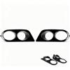 OUKENS Copri fendinebbia, 2 pezzi Paraurti anteriore Copri fendinebbia Accessorio per auto a doppio foro adatto per E46 M3 2001-2006(Nero brillante)