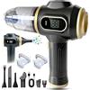HUIPLUS Aspirapolvere manuale a batteria, piccolo aspirapolvere per auto forte, 22000 Pa Mini aspirapolvere da tavolo con motore senza ufficio, senza fili, per casa, cucina, peli di animali, campeggio