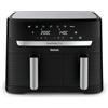 Tefal Friggitrice ad aria a doppia camera EY901810 Dual Easy Fry | Capacità 5,2/3,1 L | Due cassetti indipendenti | 7 programmi automatici | Risparmio energetico | Nero