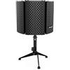 Audibax MST-10 - Schermo Isolante per Microfono - Schermo con Schiuma Fonoassorbente - Schermo Pieghevole per Apparecchiature di Registrazione - Treppiede Incluso - Isolamento Acustico per Microfono