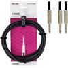 GEWA Cavo d'inserzione Pro Line 3m, nero, spina REAN, 1x jack stereo 6,3 mm - 2x jack mono 6,3 mm, 190725