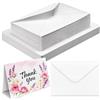 Vmiapxo Set di 50 biglietti vuoti da 63,5 kg con buste, 100% cotone pesante 300 g/m², cartoline ad acquerello, pieghevoli, 10,2 x 15,2 cm, biglietti di auguri per Natale, matrimoni, compleanni