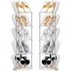 Rylae Scarpiera a 5 livelli, sottile, scarpiera salvaspazio, obliqua, trasparente, porta scarpe, scaffale angolare per scarpe, per veranda, corridoio, camera, bagno