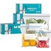 Bangbobi 65 Sacchetti per congelatore riutilizzabili con Chiusura a Zip, Sacchetti con Chiusura a Zip Adatti agli Alimenti, Materiale PE, Adatti a Verdure, Snack, Carne - antibatterici e ermetici
