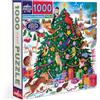 Eeboo - Puzzle 1000 pezzi Christmas Songbirds - Puzzle di Natale 1000 pezzi - Dimensioni 58,5 cm x 58,5 cm