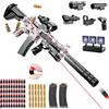 YeahBoom Pistola giocattolo per bambini, giocattolo morbido bullet gun M416, pistola in schiuma, ricarica manuale, pistola morbida per 12 + regali per bambini