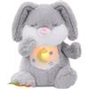 seOSTO Plüsch-coniglio Peluche che respira, lontra che respira con luci e musica, pupazzo che respira scoperte Sensoriali,Regalo per un neonato