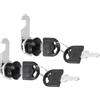 PATIKIL Serratura Cassetti e Armadietti Chiavi, 2Pz, 5/8 (16 Mm) Chiave Diversa, Cilindro Sicurezza Lega Zinco, Camma per Porta, Armadio, Cassetta Postale, Ufficio, Nero