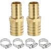 PATIKIL Riduttore Ottone Barb per Tubo da 3/4 a 1, 2 Pezzi Raccordi Barbati per Tubo con 4 Morsetti in Acciaio Inox per Riduzione, Unione e Adattamento per Aria, Acqua, Carburante