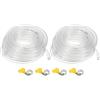 PATIKIL Tubo PVC, 2Pz 6mm ID x 8mm OD x 3 m Tubo Flessibile Trasparente in Plastica con 4 Fascette Stringitubo, Tubi Silicone Gomma per Acquari Industriali Multiuso in Vinile