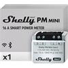 Shelly PM Mini Gen3, Misuratore di Potenza Intelligente WiFi, 1 Canale, 16A, Domotica, Nessun Interruttore a Relè, Monitora il Consumo di Energia in Tempo Reale, Alexa & Google Home