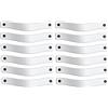 Brute Strength - Maniglie in pelle - 20 x 2,5 cm - Bianco - 12 pezzi | Maniglie e tiranti in cuoio pieno fiore per mobili, armadi e cassettiere; viti corte e lunghe incluse