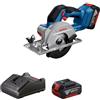 Bosch Professional 18V System Sega circolare a batteria GKS 18V-51 (motore brushless, incl. 2 batterie 18V GBA 4.0Ah, GAL 18V-20 caricabatteria, 1 lama (140 mm), guida parallela)