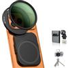 JJC Adattatore per filtro telefono da 67 mm con filtro ND variabile ND2-128 (7 Stop) a densità neutra per iPhone 17 16 15 14, 17 16 15 14 Pro Max, 17 16 15 14 Pro, 17 16 15 14 Plus