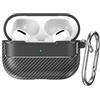 SEIAIYG Cover per AirPods Pro 3 (2025), Custodia Protettiva Antiurto in TPU con Moschettone, Antimpronta, Nero