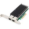DIGITUS Scheda di rete server 10 Gigabit Ethernet - 2 porte RJ45 - NIC - Intel X540 BT2-10/100/1000/10000 Mbps