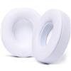 WC Cuscinetti auricolari di ricambio extra spessi per cuffie Beats Solo 2 e 3 wireless ON-Ear di Wicked Cushions - Pelle morbida, memory foam di lusso, adesivo forte | White