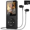 Wowsofty 32 GB Lettore MP3 Classico - Bluetooth 5.3 riproduzione musica senza perdita Hi-FI Piccolo lettore MP3 Sport mit Kopfhörer per Bambino/Adulto Super schermo Colore leggero da 1,8, Nero