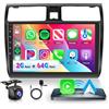 VECHTEL Autoradio 2G+64G Android 15 per Suzuki Swift 2005 2006 2007 2008 2009 2010, 10.1 HD 2.5D Schermo Tactile Stereo co Carplay Android Auto senza Fili GPS Wi-Fi USB Bluetooth FM RDS Retrocamera