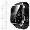 iVoler 3 Pezzi Cover e Pellicola Protettiva per Amazfit GTS 4, Copertura Completa Custodia Trasparente, Ultra Sottile Morbida TPU Anti-Graffio Protezione Schermo Antiurto Case