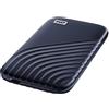 WD My Passport SSD, 2TB SSD Esterno, SSD portatile con tecnologia NVMe, USB-C, con velocità di lettura fino a 1050 MB/s, 1000 MBs in scrittura, funziona con PC, Xbox e Playstation, Blu