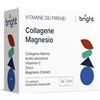 Bright Naturo Collagene con magnesio e acido ialuronico, coenzima Q10, vitamina C e zinco - SmartAbsorb™ | per la salute della pelle, la salute ossea e l'immunità | 56 bustine giornaliere