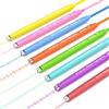 AECHY Set di penne con evidenziatore curvo, a doppia punta, con 6 diverse forme di curva e 8 linee di segno, evidenziatore estetico con punta a scalpello per diario e forniture scolastiche