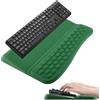 Eirolace Poggiapolsi Tastiera Ergonomico 2-In-1, Poggiapolsi per Tastiera in Memory Foam con Altezza Regolabile, Antiscivolo per Computer, Scrivania, Ufficio, Home Office, Gaming, 44x26,5 cm (Verde)