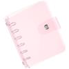 PATIKIL A7 Copertina per Raccoglitore Trasparente, PVC Morbido Protezione Raccoglitori Fogli Sciolti Custodia per Notebook Ricaricabile con Chiusura Bottone Automatico, Rosa