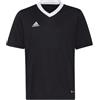 adidas Entrada 22 Short Sleeve Jersey, T-shirt Unisex - Bambini e ragazzi, Nero, 116