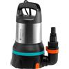 Gardena Pompa a Immersione per Acque Pulite Aquasensor 450 W: Portata 11.000 l/h, Prevalenza Max 7 m, Aspirazione Piatta Fino a 1 mm, Galleggiante Integrato, Regolazione Touch Control (9034-20)