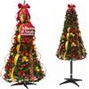 Avilia - Albero di Natale Richiudibile Pop-up 150 cm con 100 Luci LED Calde Integrate, Design Slim Salvaspazio, Montaggio Rapido e Facile da Riporre, Ideale per Decorazioni Natalizie Eleganti
