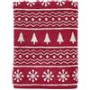 SKL Home Winter Fair Isle - Asciugamano da bagno, colore: Rosso